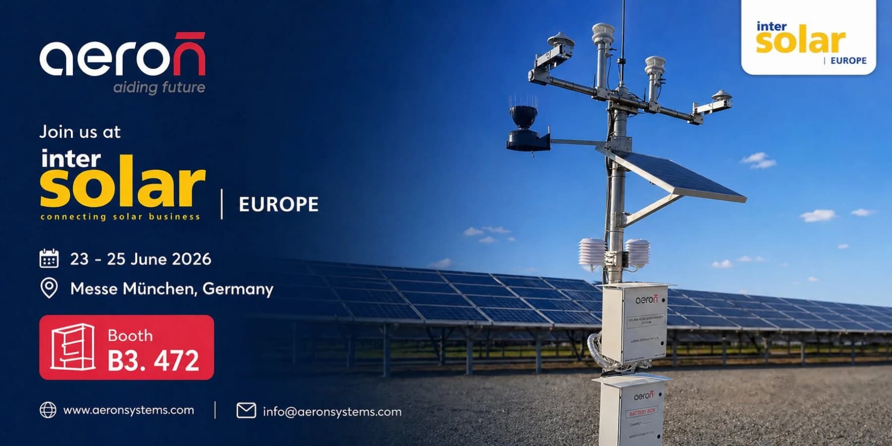 Aeron Systems Exhibited at Intersolar Europe 2026